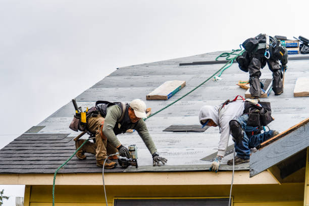Professional Roofing technician working in Grandview, IN